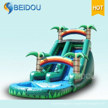 PVC Durable Giant Adult Inflatable Pool Rainbow Water Slide